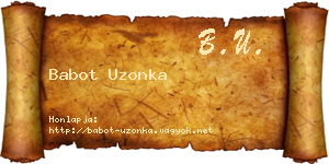 Babot Uzonka névjegykártya